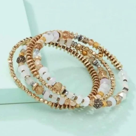 Stella & Dot | Retired Mixed Metal Bangle Wrap Keely Bracelet - Picture 2 of 8